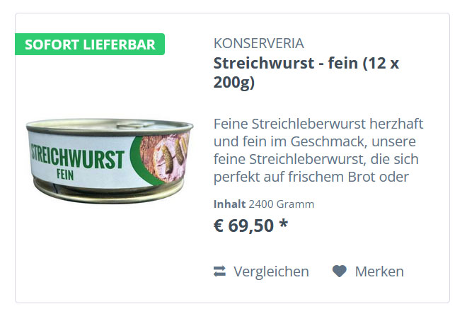 Streichwurst - fein