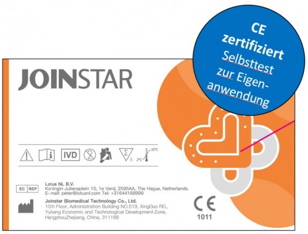 Joinstar Covid-19 Antigen-Schnelltest - EU weit CE zertifiziert