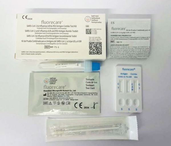 4in1-Test auf Influenza A/B, Covid-19 und RSV (Antigentest)